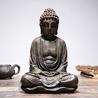 冥想坐姿佛像,8.75 英寸(约 22.